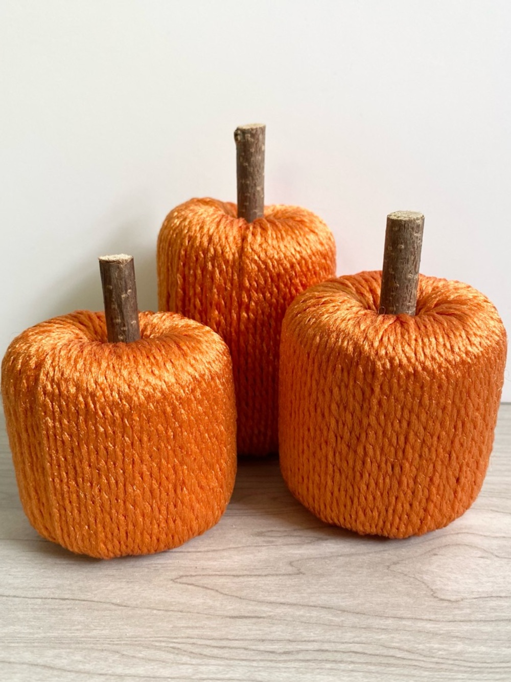 Orange Metallic Pumpkin Decor Set of 3
